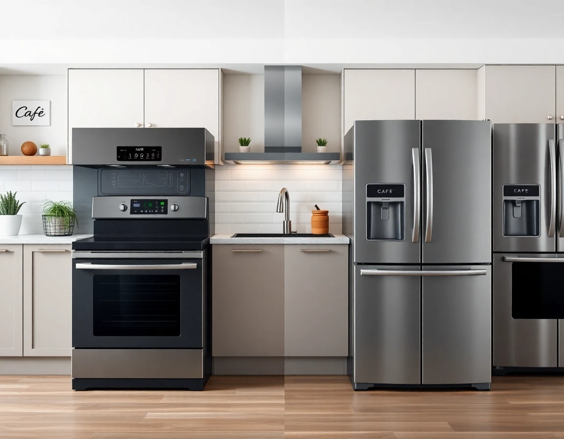 Comparison of Cafe Brand appliances versus generic brands in modern kitchen